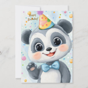 Party Cute Animal Birthday Invitation Panda