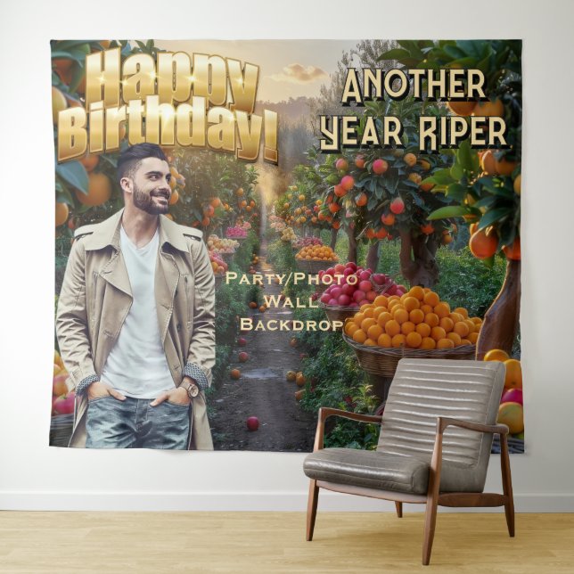 Party Decor Harvest Fruit Trees Orchard Backdrop Tapestry (In Situ (Horizontal))
