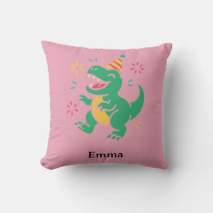 Party Dino Roar – Cute Birthday T-Shirt Design for Cushion