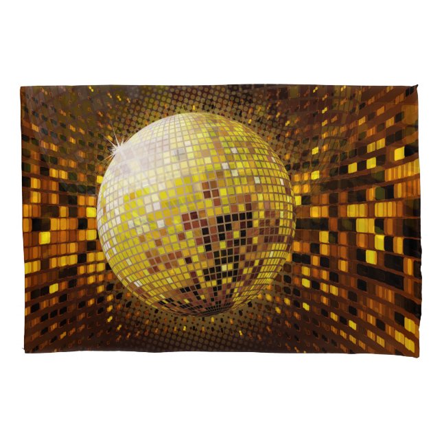 Party Disco: Vintage Glowing Lights. Pillowcase (Front)