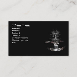 Party DJ business card with social icons