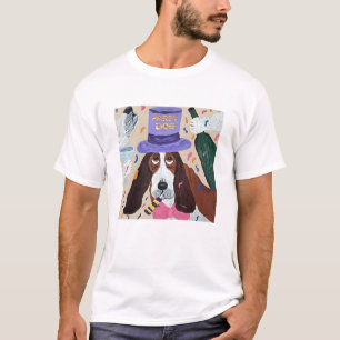 Party Dog Basset Hound  T-Shirt