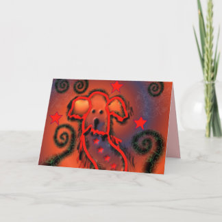 Party dog holiday card