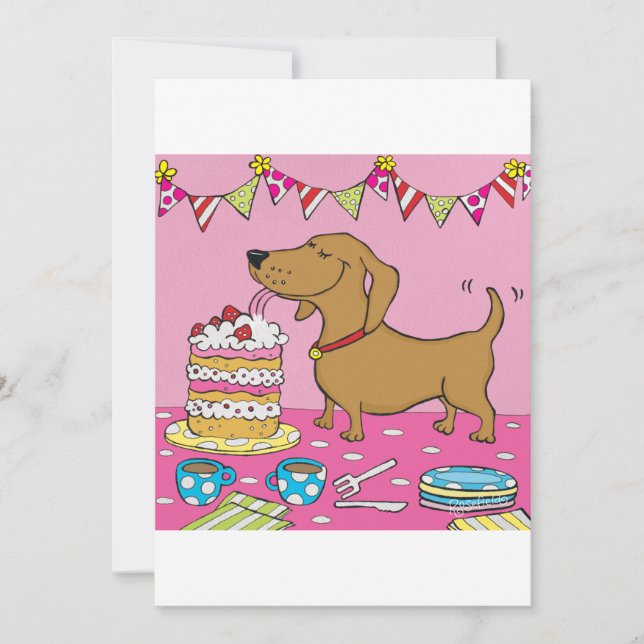 Party dog invitation (Front)
