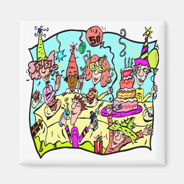 Party Down 50th Birthday Gifts Magnet (Front)