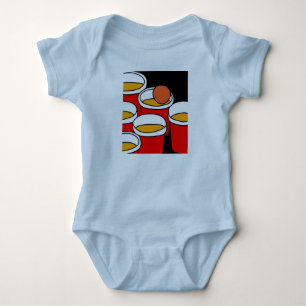 Party Drinking Game Beerpong Beer Pong Baby Bodysuit
