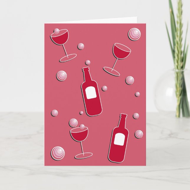 Party Drinks Holiday Card (Front)