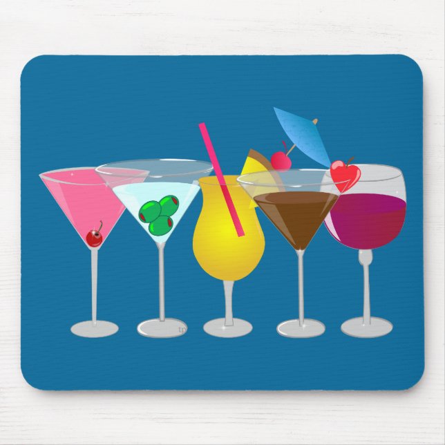 Party Drinks Mouse Mat (Front)