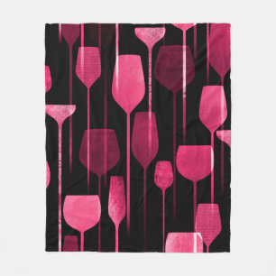 Party drinks seamless pattern fleece blanket