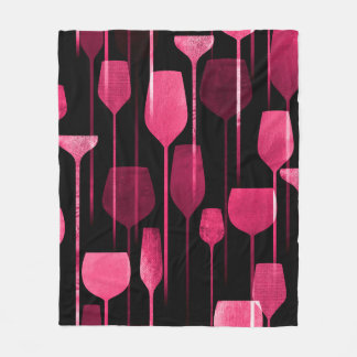 Party drinks seamless pattern fleece blanket