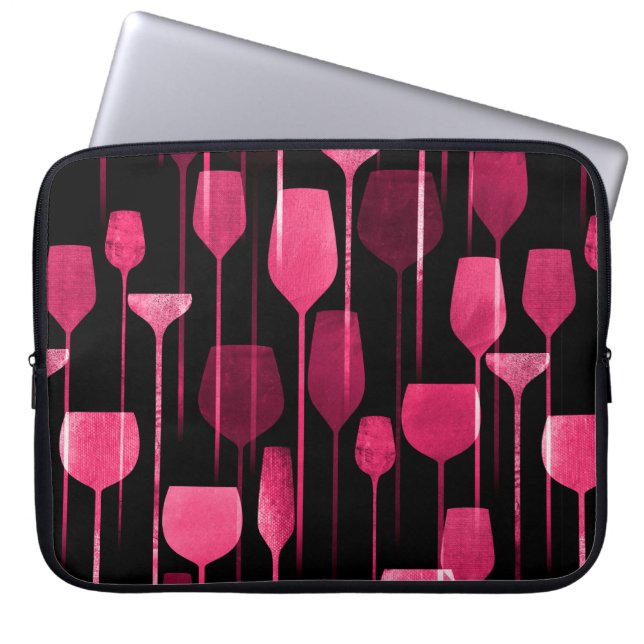 Party drinks seamless pattern laptop sleeve (Front)