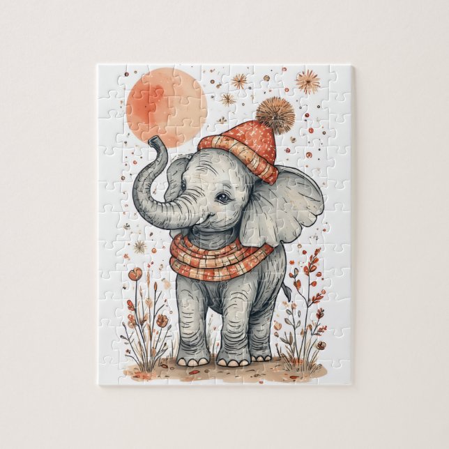 Party Elephant  Jigsaw Puzzle (Vertical)