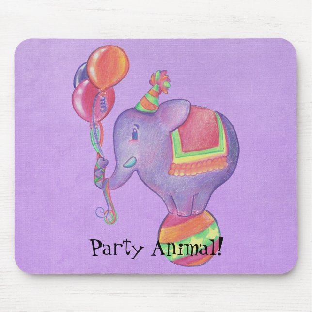 Party Elephant Mousepad (Front)
