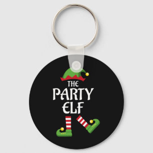 Party Elf Family Matching Group Christmas Dancing Key Ring