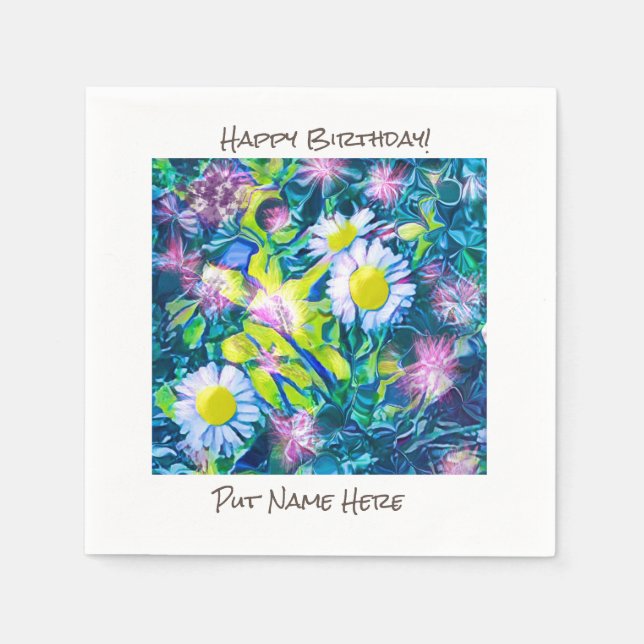 Party Essentials Personalise Text  Napkin (Front)