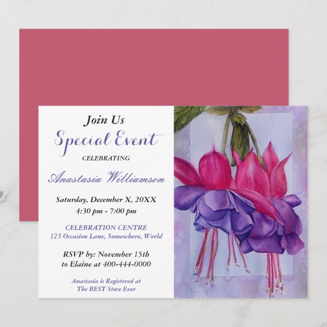 PARTY EVENT INVITE (Front/Back)