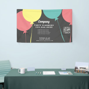 Party Event Planner Balloon Business Banner