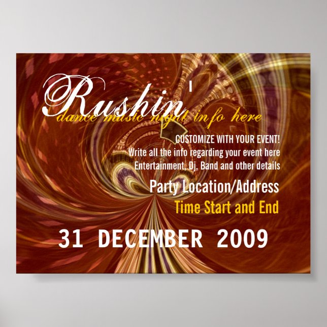 Party Event Poster template #011 (Front)