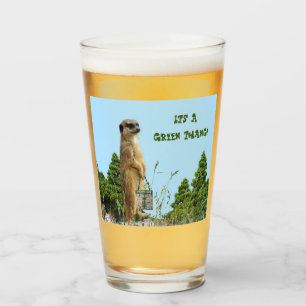 Party / Everyday 'GreenThang' Meerkat Animal Glass