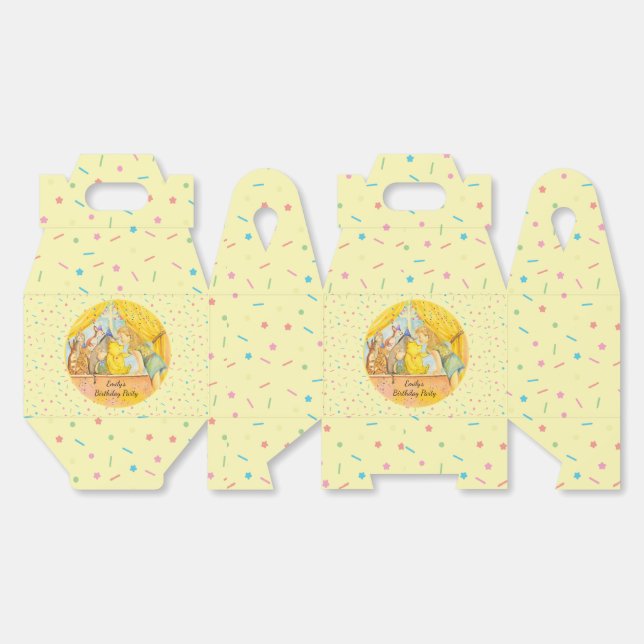 Party favor box - Winnie The Pooh (Unfolded)