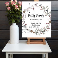 Party Favour baby shower winterberry wildflowers