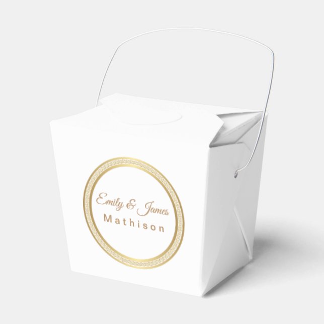 Party Favour Box-Gold Eternal Circle Box (Front Side)