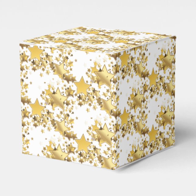 Party Favour Box-Gold Stars Favour Box (Front Side)