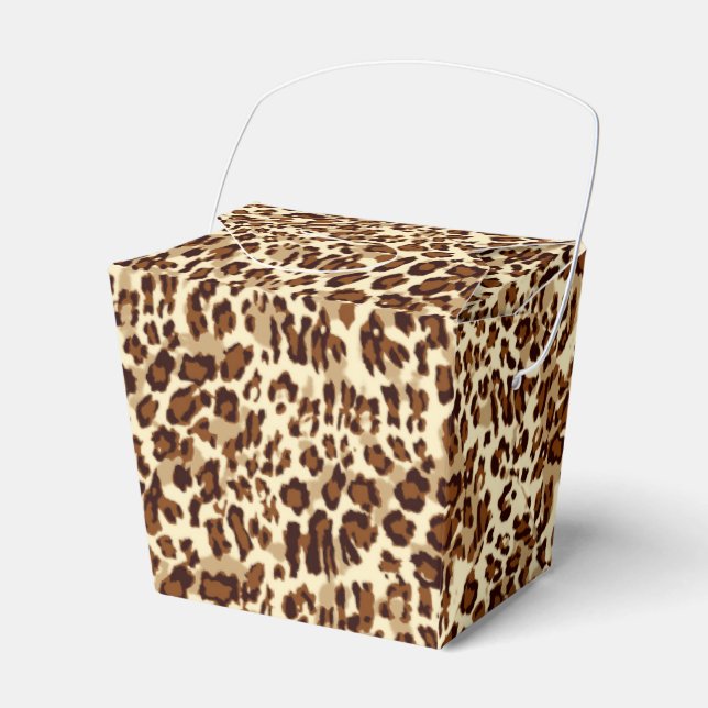 Party Favour Box-Leopard Print Box (Front Side)