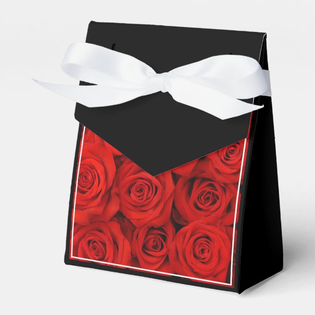 Party Favour Box Red Roses (Front Side)