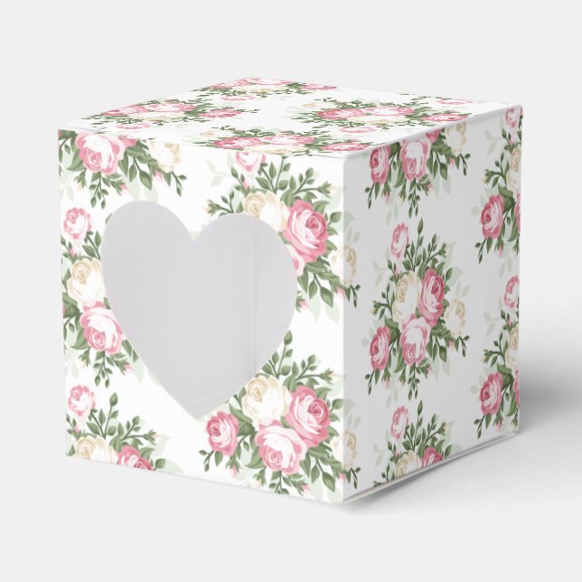 Party Favour Box-Vintage Roses Box (Front Side)