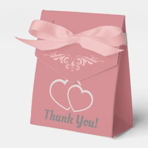 Party Favour Box with Ribbon - Blushing Champagne