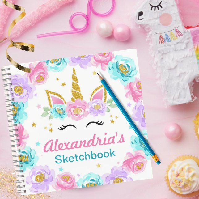 Party Favour Notebook Unicorn and Roses (Creator Uploaded)