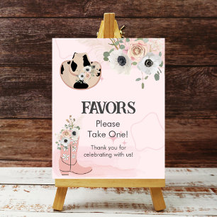 Party Favours Take One Modern Western Cowgirl Them Poster
