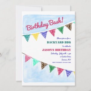 Party Flags Invitation