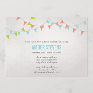 Party Flags Shower/Party Invitation