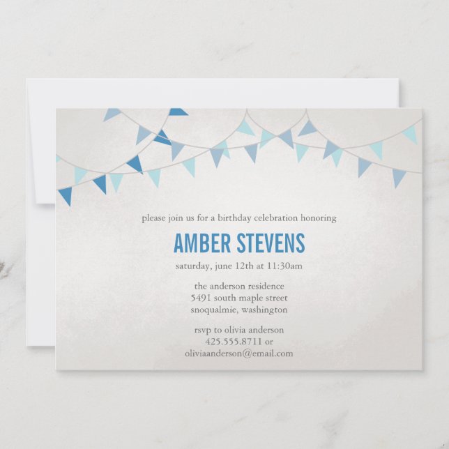 Party Flags Shower/Party Invitation (Front)