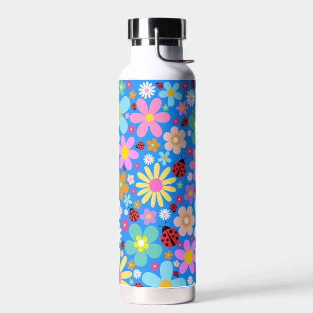 Party Flowers Tumbler Water Bottle (Left)