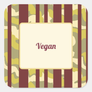 Party Food Vegan Dietray Preference Square Sticker