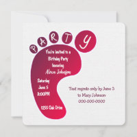Party Footprint On White