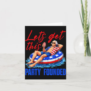 Party founded george washington 4th of july card