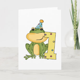 Party Frog 1st Birthday T-shirts and Gifts Card