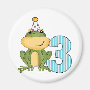 Party Frog 3rd Birthday T-shirts and Gifts Magnet