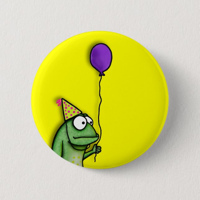 Party Frog 6 Cm Round Badge (Front)