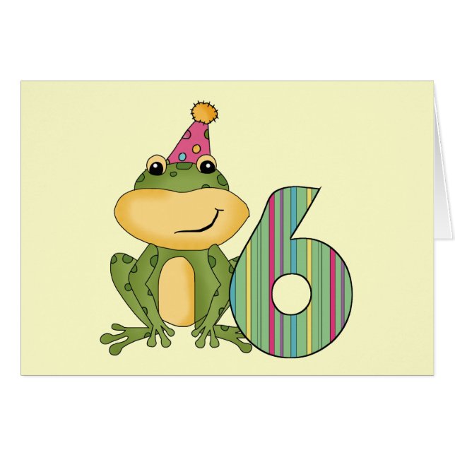 Party Frog 6th Birthday T-shirts and Gifts (Front Horizontal)