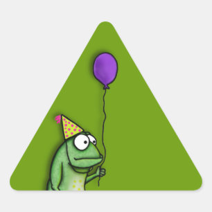 Party Frog Triangle Sticker