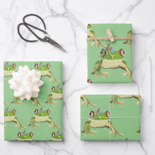 Party Frog wrapping paper