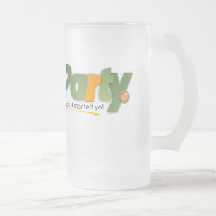 Party Frosted Glass Mug