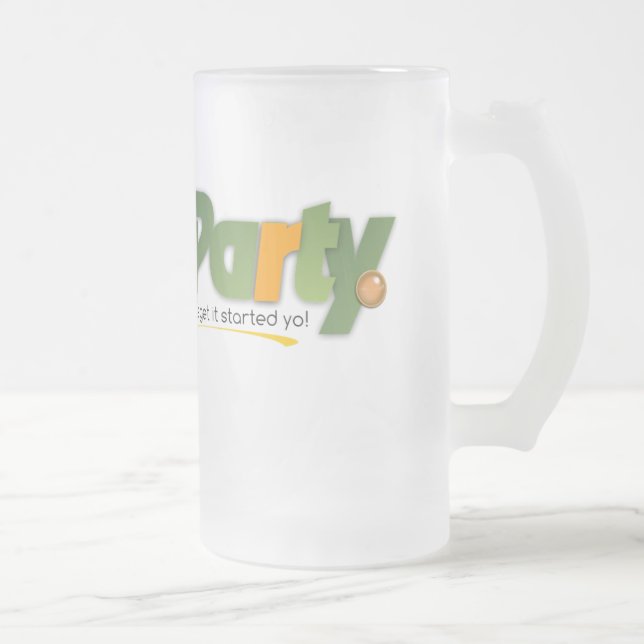 Party Frosted Glass Mug (Right)