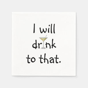 Party Fun With Martini Napkin