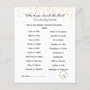 party game Advice for Graduate double-sided Flyer